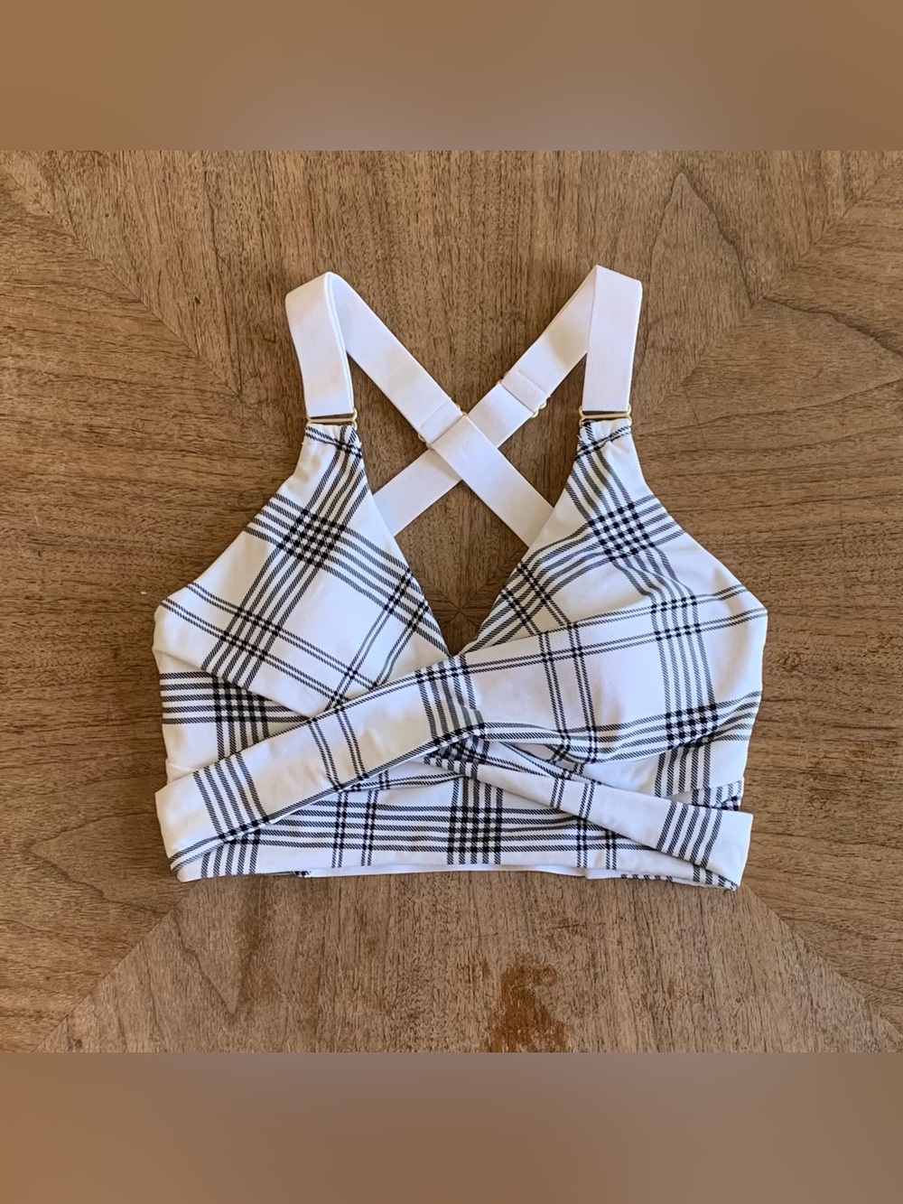 BuffBunny White Plaid Candy Wrap Bra